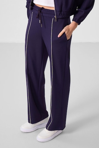 Koyu Mor Yumuşak Dokulu Dik Yaka Oversize Lastikli Kadın Eşofman Takım - 95349 Koyu Mor