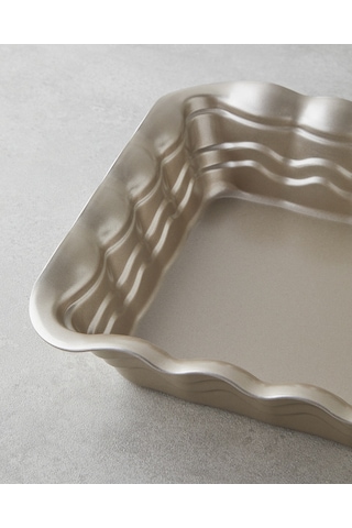 English Home Patisserie Prince Karbon Çelik Kare Fırın Kabı 25x25 Cm Şampanya Şampanya