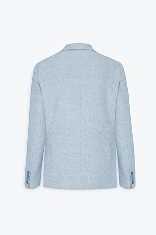 AC&Co / Altınyıldız Classics Erkek Grı Mavı 360 Her Yöne Esneyen Slim Fit Dar Kesim Mono Yaka Desenli Blazer Ceket Grı Mavı