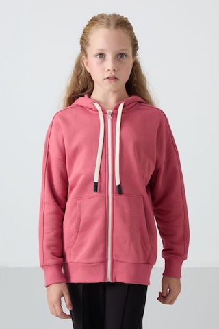 Fermuarlı Pamuklu 2li Paket Siyah-yaban Gülü Kız Çocuk Sweatshirt - 75149 Siyah - Pembe
