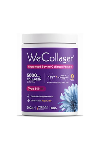 Biomet Wecollagen Tip 1-2-3 Arı Sütü Toz Collagen Kolajen 300 Gr