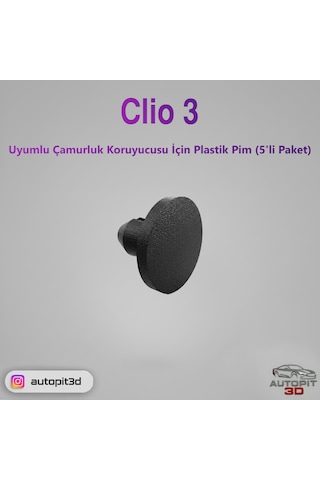 Renault Clıo 3 Uyumlu Çamurluk Koruyucu Plastik Pimi 5 Li Paket