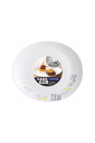 Frıends'Tıme Temperli Bıstro Desenli Et Tabağı 30 Cm L2905