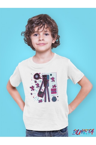 Bumeta Minecraft Enderman Karakter Oyun Game Çocuk Tişört T-shirt 001