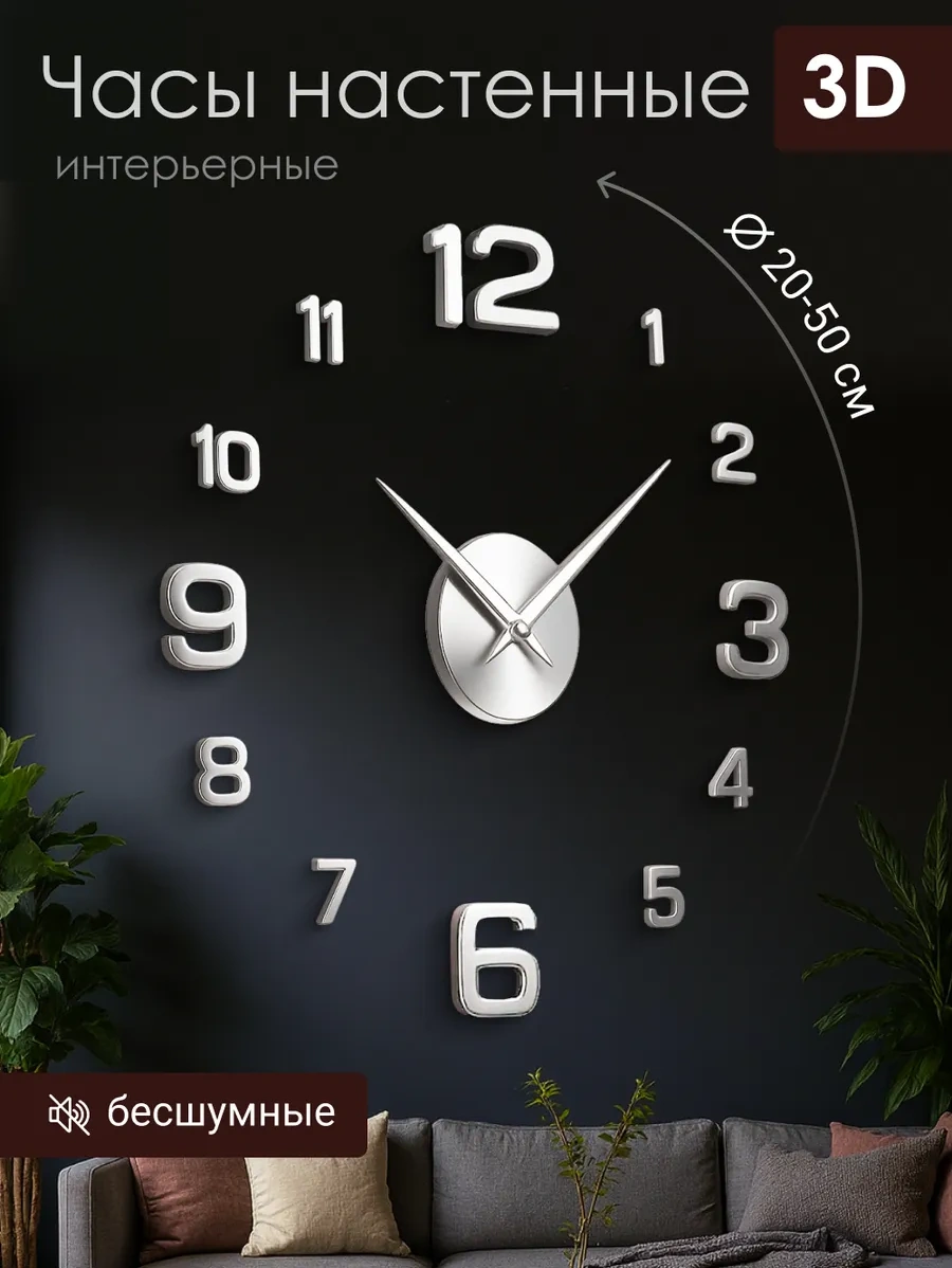 Casy Market Duvar Dekorasyonu İçin Kendinden Yapışkanlı Rakamlı Duvara Asılan Duvar Saati 233994035 Beyaz