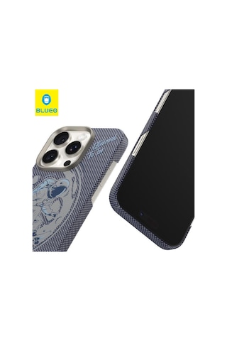 Mr. Gorilla Apple iPhone 16 Pro Uyumlu Karbon Fiber Magsafe Özellikli Serigrafi Baskı Desenli Sert Kılıf