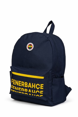 Fenerium Fenerbahçe Lisanslı Lacivert Üç Bölmeli Sırt Çantası - Su İtici Kumaşlı Laptop Bölmeli Çanta