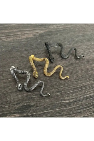 Kadınlar İçin Çok Renkli Elmas İşlemeli Abartılı Yılan Küpeler, Şık Ve Trend, Çıkarılabilir Yılan Saplama Küpeler, Antika Gümüş Aksesuarlar