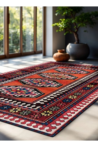 Louis De Poortere Antıquarıan Antalıa Halı Kaymaz Taban Pet Malzeme Vintage Modern Tasarım 240x340 El Halısı 240 X 340 Cm Çok Renkli