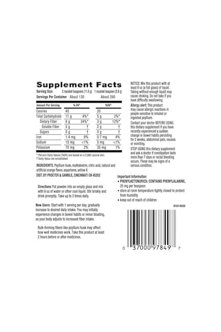 Metamucil 4-in-1 Fiber Portakal Aromalı 754 Gr Usa Menşeii Orijinal Dmmedicineden