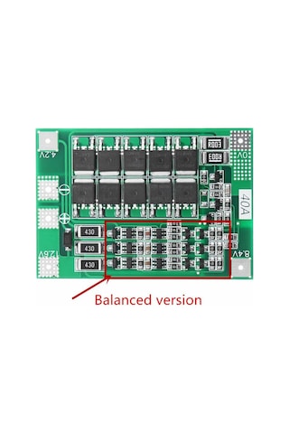 Bms 3S 40A 18650 Lityum Pil Lipo Pil Şarj Koruma Devresi Balan...