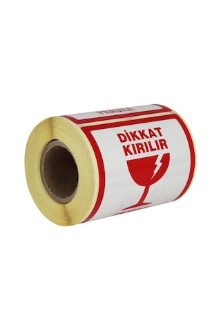 Ekstrafix Dikkat Kırılır Etiketi Sarım Rulo 10 X 10 Cm 250 Adet -