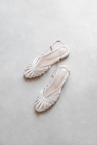 Wolk Shoes Lester Kadın Biyeli Saten Babet Bej