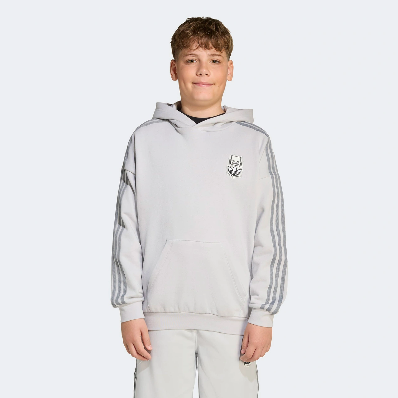 adidas Hoodıe Çocuk Gri Sweatshirt Jw7725 Gri