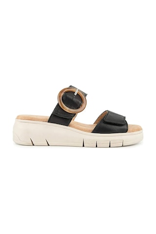 Hush Puppies Pigem 625207 Hakiki Deri Kadın Terlik Siyah Siyah