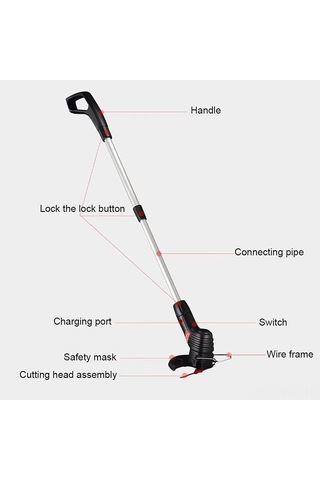 Wezone Taşınabilir Şarjlı Çim Biçme Makinesi - Uzun Süreli Kullanım, Hafif Ve Dayanıklı