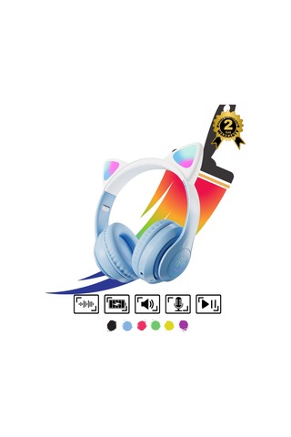 Çocuk Bluetooth Kulaklık Kedi Kulaklık Pro Akıllı Rgb Led Detaylı Bluetooth Kablosuz