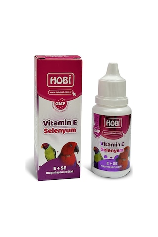 Hobi Kuşlar İçin Vitamin E Ve Selenyum Takviyesi 30 ML