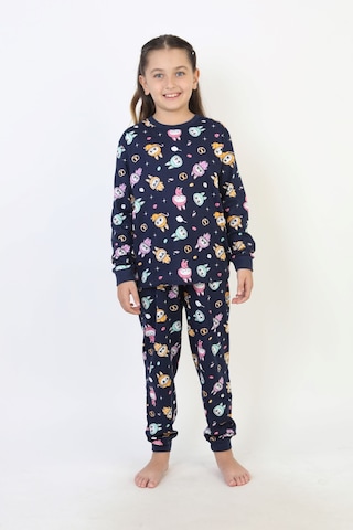 Labubu Desenli Kız Çocuk Takımı Lacıvert