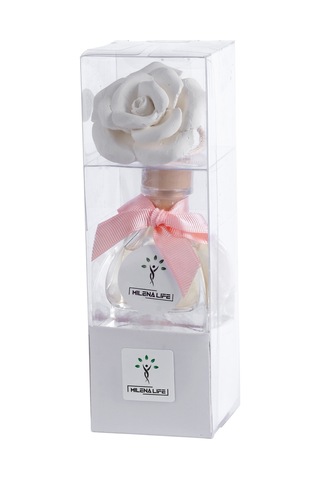 Milena Life Beyaz Gül Çiçek Taşlı Leather Dekoratif Ev Araba Banyo Oda Kokusu