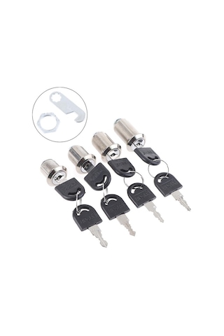 Donanım Silindir Kilitleri Kapı Dolabı Posta Kutusu Asma Kilit Çekmece Dolap Kilidi 16mm Farklı Anahtar