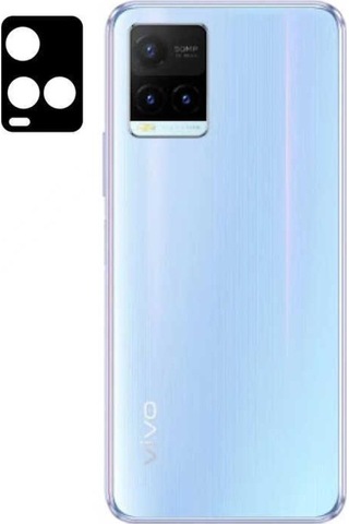 Vivo Y32 Zore 3D Kamera Camı Koruyucu Siyah