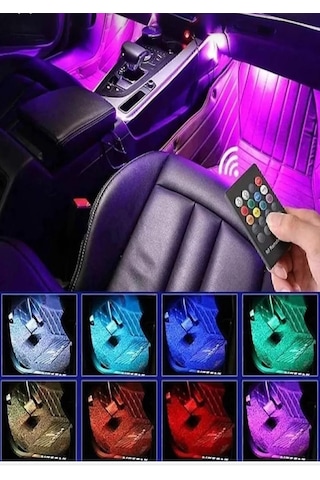 12 Li Ayak Altı Led Kumandalı Sese Duyarlı Çakmaklık Girişli