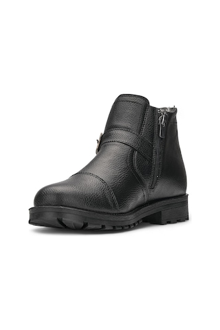 Günlük Erkek Bot Bağcıklı Toka Detaylı Tırtık Taban Outdoor Ayakkabı 01 Siyah
