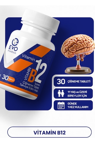 Evo Pharma Vitamin B12 İçeren Takviye Edici Gıda 30 Tablet