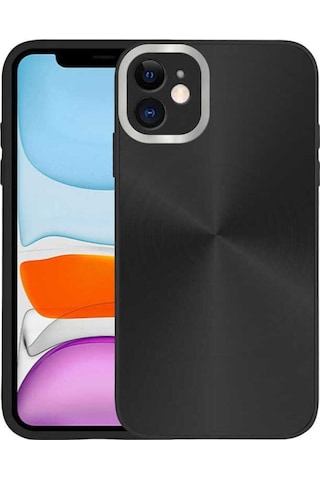 Apple Uyumlu iPhone 11 Kılıf Kamera Korumalı Sert Zore Desa Kapak Siyah