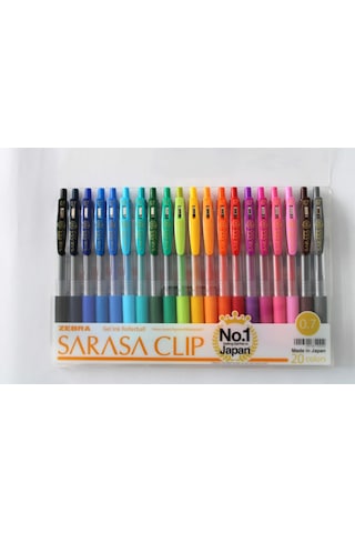 Zebra Sarasa Clip Jel Kalem 0.7mm 20'li Set