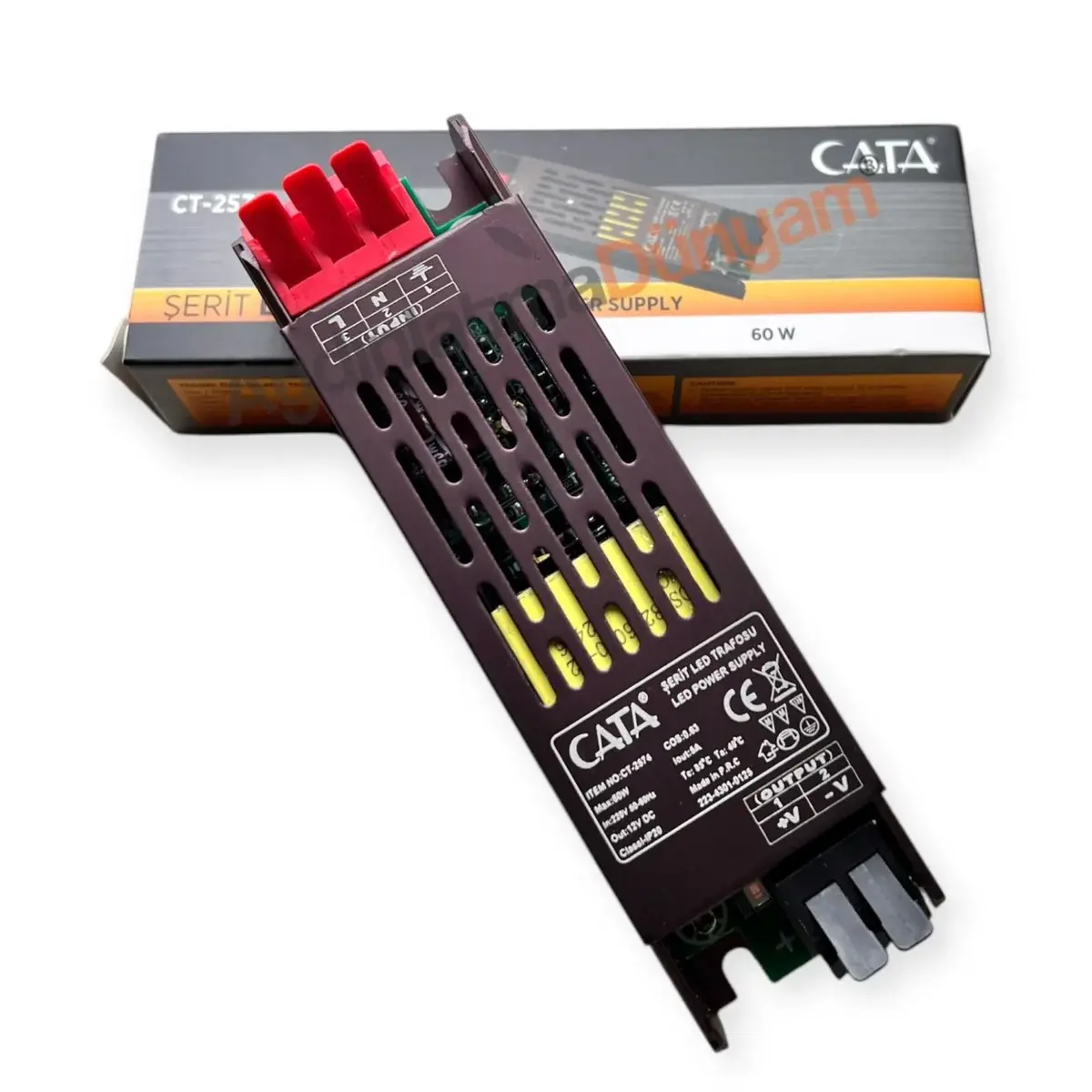 Ct-2574 Cata 5 Amper Şerit Led Trafosu - Klemensli 1 Adet