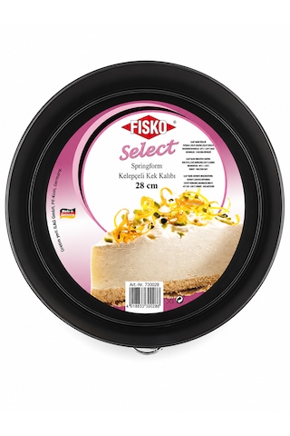 Fisko Yuvarlak Kelepçeli Kek Kalıbı 28 Cm Siyah