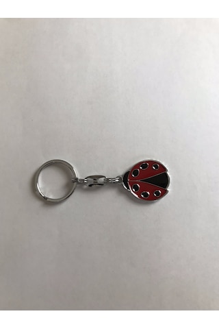 Bd Tekstil Uğur Böceği Tasarım Kırmızı Renkli Anahtarlık