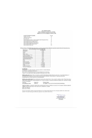 Agrosin Sirius 15.15.15+(2MgO)+(15SO3)+ME Granül NPK Taban Gübresi 50 kg
