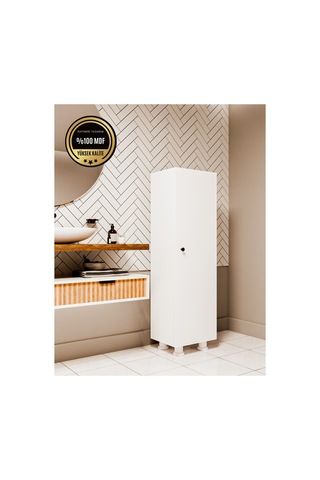 Elox Banyo Dolabı Raflı Farklı Tasarım Beyaz