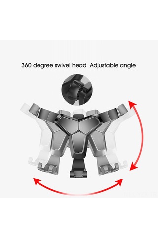 Yaozixa Otomatik Kilitlenmeli Y-şekilli Araç Telefon Tutucu, 360 Döner, Alüminyum Metal, Gösterge Paneli Uçucu, Silver GÜMÜŞ