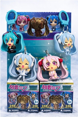Hatsune Miku-snow Miku Backpack Hangers Seri 2sürpriz Paket Figür Anahtarlık-çanta Süsü-oyuncak Orijinal Anime