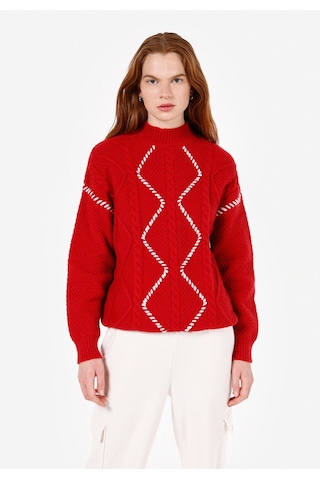 Colin's Colins Kırmızı Kadın Kazak Cl1071750 Q1.v1 Red Kırmızı