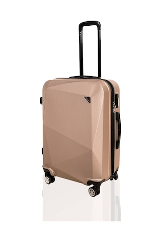 Polo&Sky Elmas Model Gold Renk Orta Boy Valiz Bavul Altın