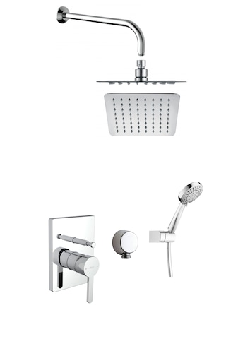 Roca 08 00845506 Carelia 2 Çıkışlı Ankastre Duş Sistemi Krom