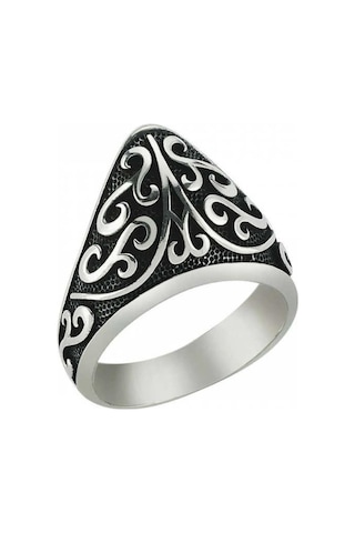 Okçu Zihgir Yüzüğü 925 Ayar Erkek Gümüş Yüzük