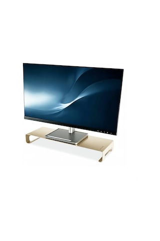 Prexua Riser Masaüstü Monitör Standı - Monitör Yükseltici Gold, Large