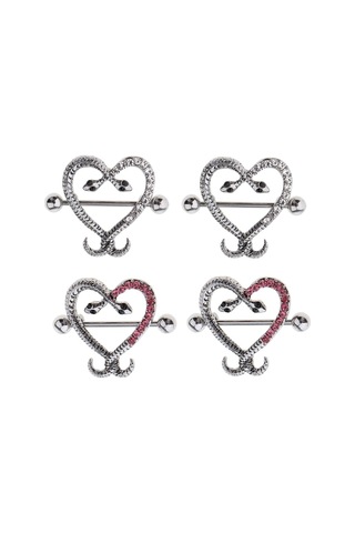 Homyl 1 Çift Göğüs Kalkanı İkiz Yılan Beyaz Beyaz