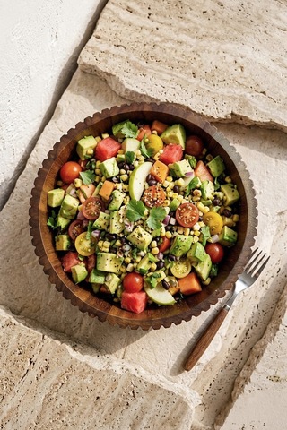 Akasya Yuvarlak Çok Fonksiyonlu Meyvelik,salata Sunum Kasesi Dekoratif Kase 26 Cm Kahverengi
