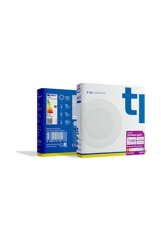 Redeem Plus C12W Downlight, Titreşimsiz, Göz Konforu, 864 Lümen, Ilık Beyaz, 3000 Kelvin Beyaz