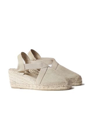 Sandalet Kadın Ter Toni Pons Elastic Linen Stone Pedra Taş
