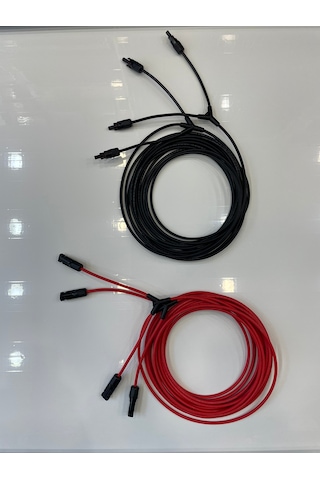 5 + 5 Metre 4 Lü Mc4 Solar Konnektör 4 İn 1 Kablolu Paralelleme