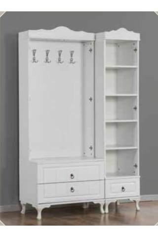 Dardason Mercan 3 Kapılı Portmanto Beyaz