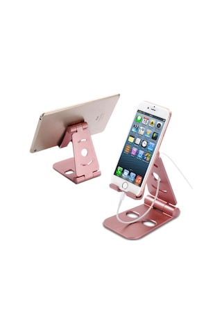 Gümüş Vaorlo Çok Açılı Ayarlanabilir Taşınabilir Telefon Tembel Montaj Evrensel Katlanabilir Tablet Telefon Standı Samsung Uyumlu İpad İçin